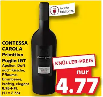 Kaufland CONTESSA CAROLA Primitivo Puglia IGT 0,75-l-FI. Angebot