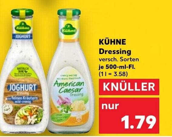 Alle Kühne Dressing Angebote Entdecken Sie Das Günstigste Kühne Dressing Angebot