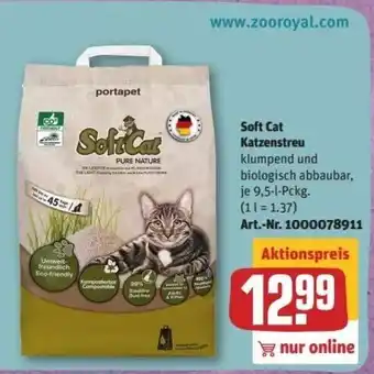 REWE Center Soft Cat Katzenstreu 9,5L Angebot