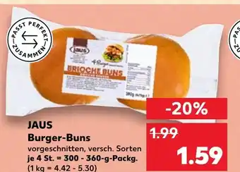 Kaufland JAUS Burger-Buns 300-360 g Pckg. Angebot