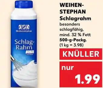 Kaufland WEIHEN- STEPHAN Schlagrahm 500 g Packg. Angebot