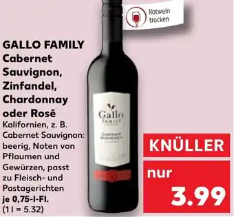 Kaufland GALLO FAMILY Cabernet Sauvignon 0,75 l Fl. Angebot