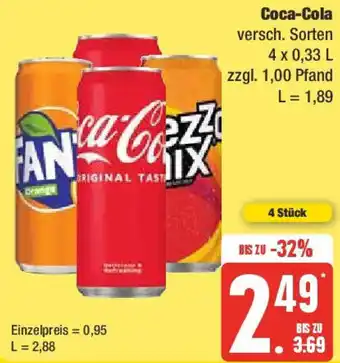 Edeka Coca-Cola 4 x 0,33 L Angebot