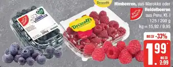 Edeka Driscoll's Himbeeren oder Heidelbeeren 125/200 g Angebot