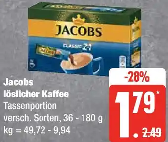 Edeka Jacobs löslicher Kaffee 36-180 g Angebot