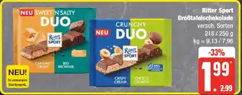 Edeka Ritter Sport Großtafelschokolade 218/250 g Angebot