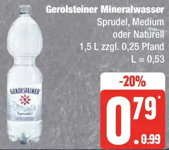 Edeka Gerolsteiner Mineralwasser 1,5 L Angebot