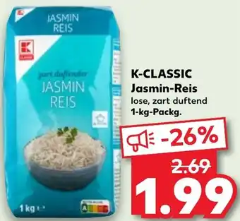 Kaufland K-CLASSIC Jasmin-Reis 1 kg Packg. Angebot