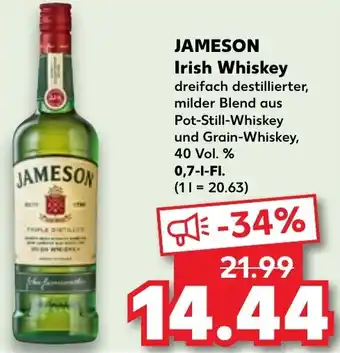 Kaufland JAMESON Irish Whiskey 0,7 L-Fl. Angebot