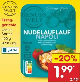 Netto Marken-Discount GENUSS WELT Fertiggerichte 400 g Angebot