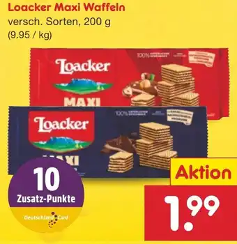 Netto Marken-Discount Loacker Maxi Waffeln 200 g Angebot