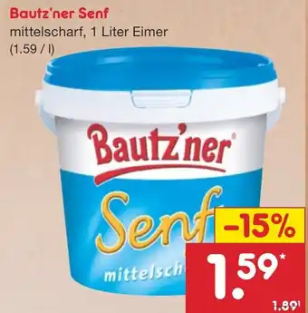 Netto Marken-Discount Bautz'ner Senf 1 Liter Eimer Angebot