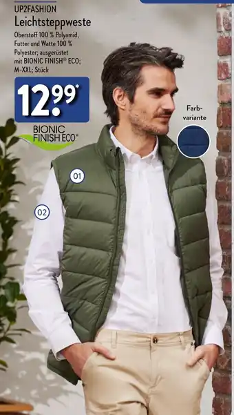 Aldi Nord UP2FASHION Leichtsteppweste Angebot