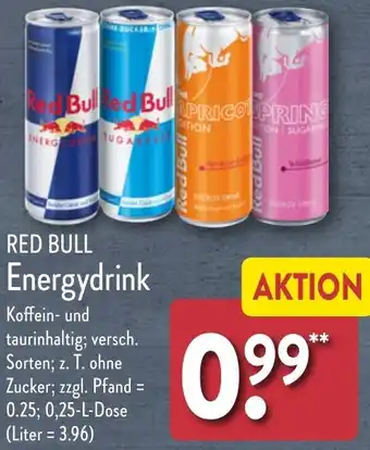 Aldi Nord RED BULL Energydrink 0,25 L Dose Angebot