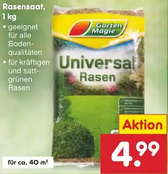 Netto Marken-Discount Garten Magie Rasensaat, 1 kg Angebot