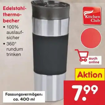 Netto Marken-Discount Kitchen Club Edelstahlthermobecher Angebot