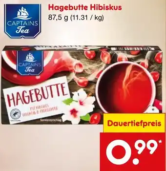 Netto Marken-Discount CAPTAINS Tea Hagebutte Hibiskus 87,5 g Angebot