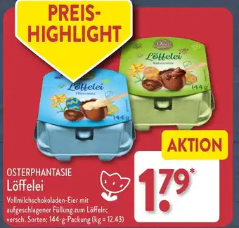 Aldi Nord OSTERPHANTASIE Löffelei 144 g Packung Angebot