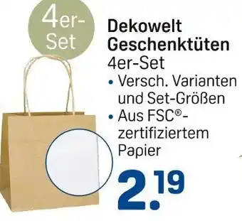 Rossmann Dekowelt Geschenktüten 4er-Set Angebot