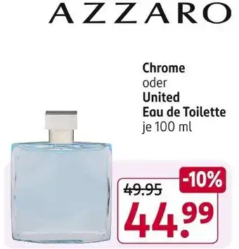 Rossmann AZZARO Chrome oder United Eau de Toilette 100 ml Angebot