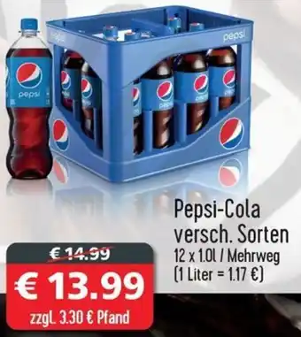 Getränkehaus Pepsi-Cola 12x1,0 L Angebot