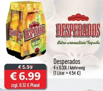 Getränkehaus Desperados 4x0,33 L Angebot