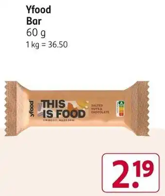 Rossmann Yfood Bar 60 g Angebot