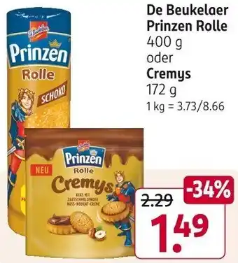 Rossmann De Beukelaer Prinzen Rolle 400 g oder Cremys 172 g Angebot