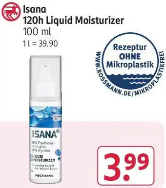 Rossmann Isana 120h Liquid Moisturizer 100 ml Angebot