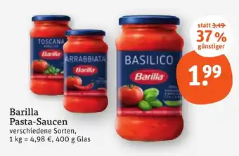 tegut Barilla Pasta-Saucen 400 g Glas Angebot