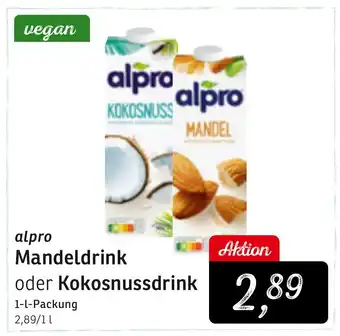 KONSUM alpro Mandeldrink oder Kokosnussdrink 1L Angebot