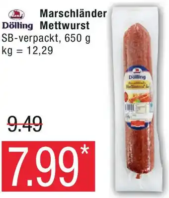 Marktkauf Marschländer Dölling Mettwurst SB-verpackt, 650 g Angebot