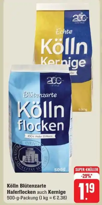 Schmidt's Märkte Kölln Blütenzarte Haferflocken auch Kernige 500-g-Packung Angebot