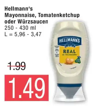 Marktkauf Hellmann's Mayonnaise, Tomatenketchup oder Würzsaucen 250-430 ml Angebot