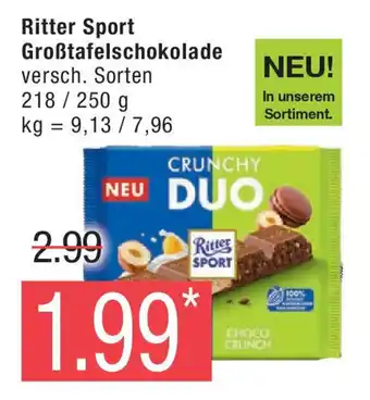 Marktkauf Ritter Sport Großtafelschokolade 218 / 250 g Angebot