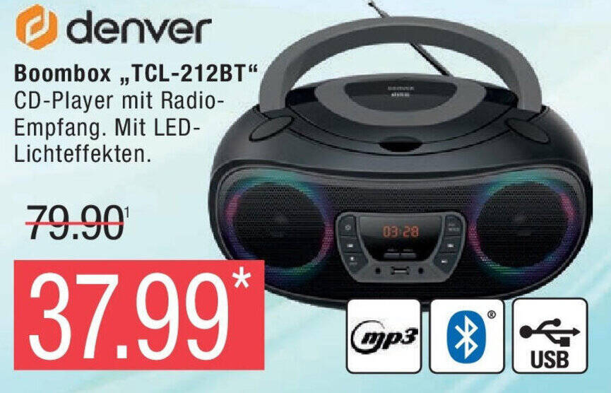 denver Boombox ,,TCL212BT" Angebot bei Marktkauf