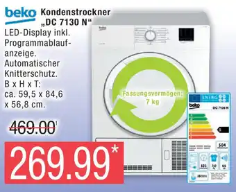 Marktkauf beko Kondenstrockner ,,DC 7130 N" Angebot