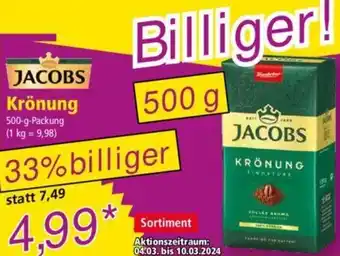 Norma JACOBS Krönung 500 g Packung Angebot