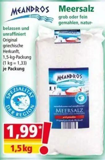 Norma MEANDROS Meersalz 1,5kg Angebot