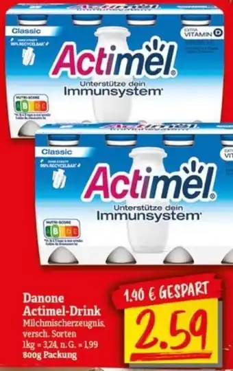 NP Discount Danone Actimel-Drink 800 g Packung Angebot