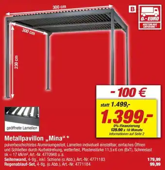 toom Baumarkt Metallpavillon ,,Mina" Angebot