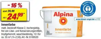 toom Baumarkt Alpina Innenfarbe 10 L Angebot