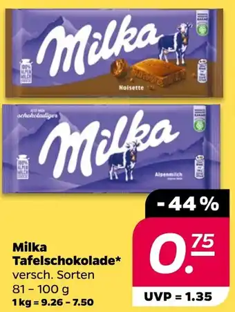 NETTO Milka Tafelschokolade 81-100 g Angebot