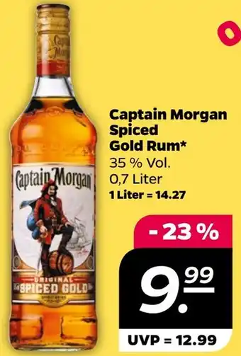 NETTO Captain Morgan Spiced Gold Rum 0,7 Liter Angebot