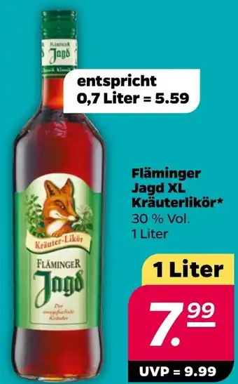 NETTO Fläminger Jagd XL Kräuterlikör 1 Liter Angebot