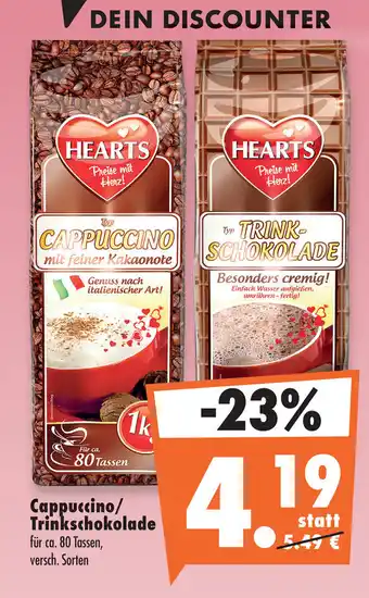 Mäc Geiz HEARTS Cappuccino/ Trinkschokolade 1kg Angebot