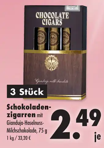 Mäc Geiz Schokoladen-zigarren mit Gianduja-Haselnuss- Milchschokolade, 75 g 3 Stück Angebot