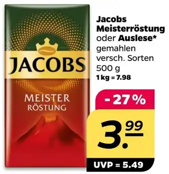 NETTO Jacobs Meisterröstung oder Auslese 500 g Angebot