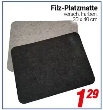 CENTERSHOP Filz-Platzmatte Angebot