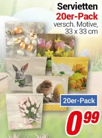 CENTERSHOP Servietten 20er-Pack Angebot